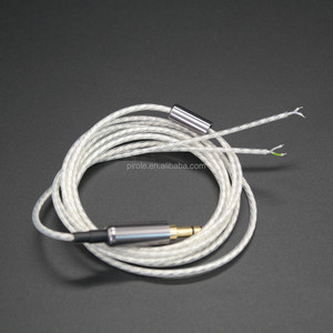 Câble d'écouteurs mp3 argenté OCC, pièces, Semi-fini - Product Image 1