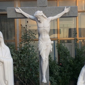 Statue <span class=keywords><strong>de</strong></span> Jésus sur la Croix <span class=keywords><strong>en</strong></span> Marbre <span class=keywords><strong>de</strong></span> Pierre <span class=keywords><strong>de</strong></span> Figure Religieuse <span class=keywords><strong>Catholique</strong></span> <span class=keywords><strong>de</strong></span> Haute Qualité Décoration Extérieure - Product Image 1