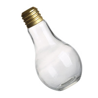 Tasse d'eau en verre transparent, de 100ml, 200ml, 300ml, 500ml, pour jus à lait, récipient en forme d'ampoule,