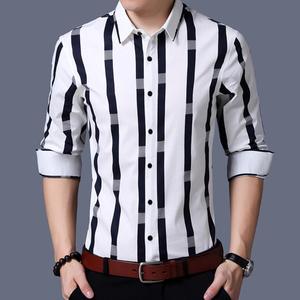 Nuovo di alta qualità in puro cotone manica lunga moda <span class=keywords><strong>Slim</strong></span> <span class=keywords><strong>Fit</strong></span> <span class=keywords><strong>camicia</strong></span> stampata per gli uomini - Product Image 2