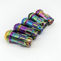 M12x1.5/1.25 R40 Phong Cách Thép Racing Wheel Lug Nuts Racing Composite Khóa Lug Nuts Với An Ninh Key