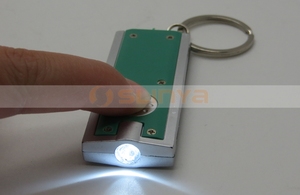 Mini Portable <strong>Keyring</strong> Light Colorful Mini Portable Rectangle LED Light <strong>Torch</strong> <strong>With</strong> Keychain Flashlight Support Logo Customized - Product Image 5