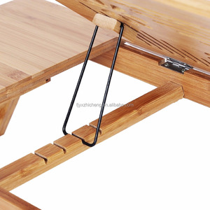 Wholesale Eco-Friendly Foldable Adjustable Bamboo Laptop <strong>Desk</strong> with Storage Drawers <strong>Compact</strong> Laptop Table for Home Office - Product Image 5