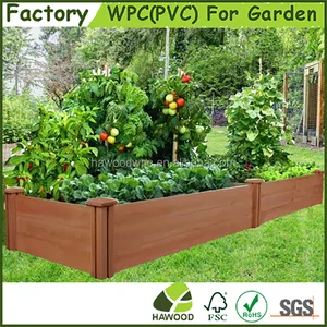 Di Plastica di legno Composito Garden Raised Bed WPC Orto Raised Bed