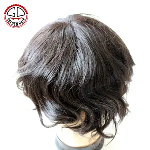 High Quality Human Hair Replacement Pu Silicone Border Toupee For Men