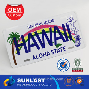 Sunlast Hawaii ee.uu. tamaño estándar placa del carnet de conducir con <span class=keywords><strong>el</strong></span> logotipo de su OEM400 - Product Image 1