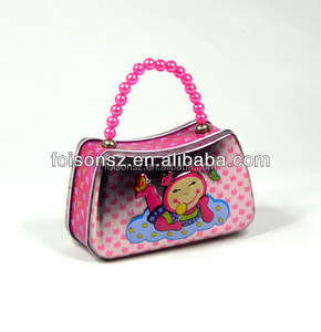 กล่องข้าวโลหะลายโลโก้สั่งทำน่ารัก พร้อมหูหิ้วแบบลูกปัด พิมพ์ออฟเซ็ต CMYK ยี่ห้อ Foison สำหรับผู้หญิงและเด็กผู้หญิง ใช้เป็นบรรจุภัณฑ์ของขวัญ - Product Image 6