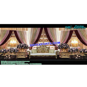 Scène de mariage musulman Nayab Jharokha, Décoration de scène de Walima musulmane, Scènes de Sangeet pour mariage, Fabricant de décorations événementielles au Canada - Product Image 1
