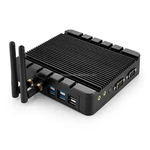 אינטל אפולו אגם Quad-core מעבד Fanless משובץ מחשב NIS-A986 מיני תיבת מחשב IoTThin לקוח שילוט דיגיטלי נגן קיוסק