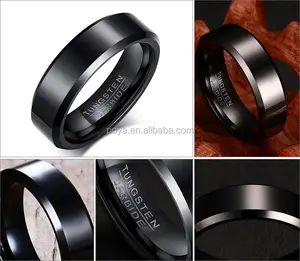 Мужское кольцо обручальное кольцо для мужчин ювелирные изделия из карбида вольфрама Черные 6 мм обручальные кольца или кольца для женщин