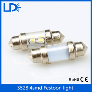 Auto car intrerior luz de bóveda del adorno bombillas led 4 smd 3528 con tapa - Product Image 1