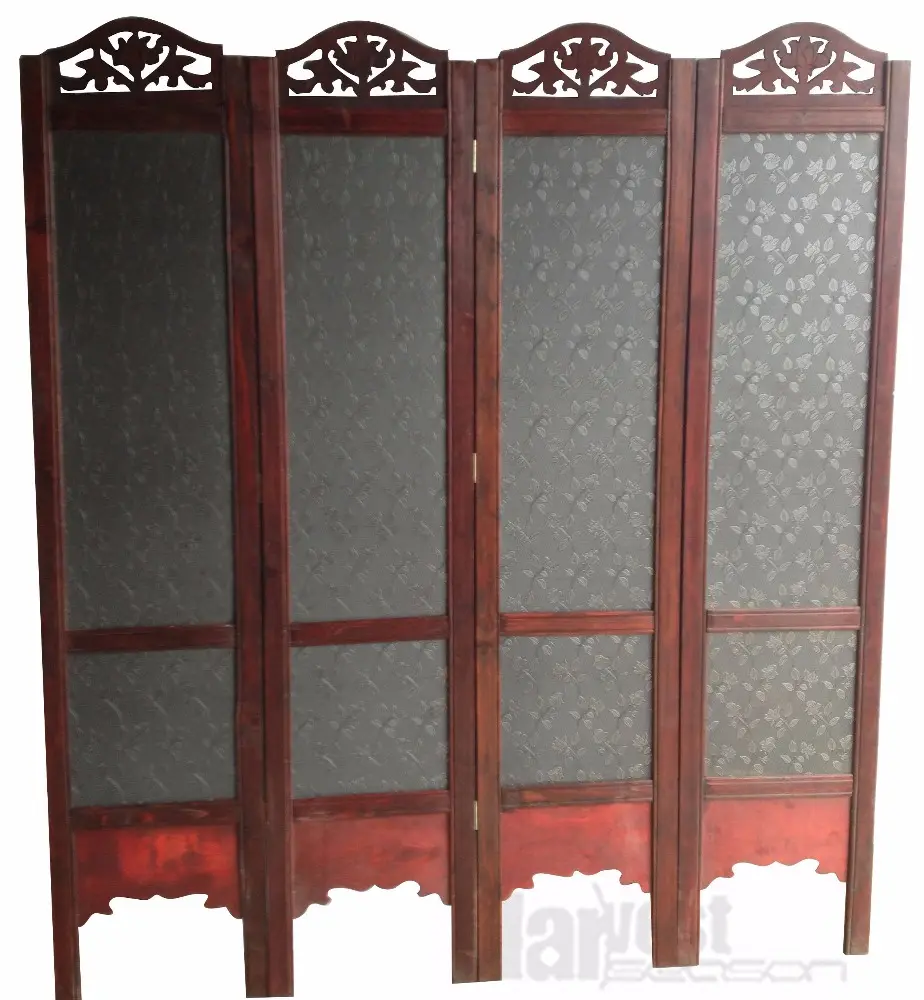 Hot Sell Vintage Wooden Partition Screens Wooden Folding Screen Decorative Wooden Screen