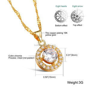 Harga Pabrik Langsung Desain Liontin Emas <span class=keywords><strong>Tanishq</strong></span> Lapisan Emas Kuning 18K Berlapis Tembaga - Product Image 5