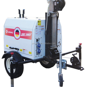 Diesel <span class=keywords><strong>Towable</strong></span> Di Động LED Chiếu Sáng Tháp Với Disgel Máy Phát Điện - Product Image 3