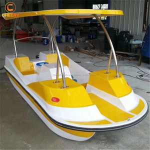 Lindo animal tema Agua parque de fibra de vidrio barco de pesca 4 persona swan electric bote <span class=keywords><strong>a</strong></span> pedal - Product Image 4