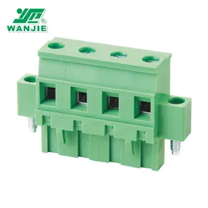 WANJIE Konektor Blok Terminal Colokan, 7.5Mm/7.62Mm dengan Sekrup