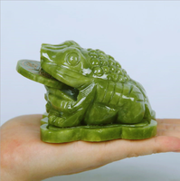 Crapaud Jade Vert Naturel Fengshui Argent Grenouille Trois Pattes Richesse Grenouille Statue Voiture Tableau De Bord Décors Attirer La Richesse Et La Bonne Chance