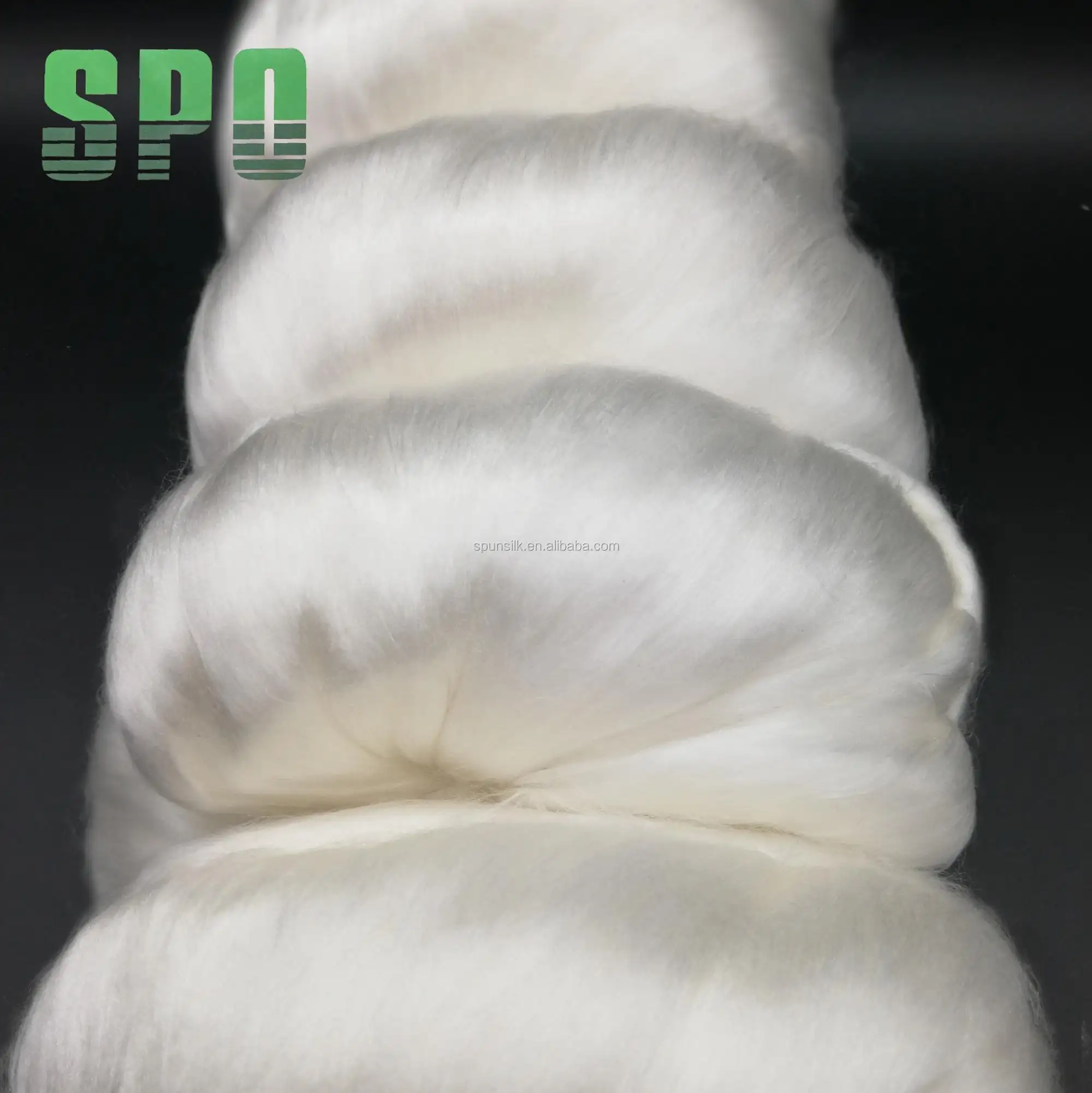 100% Puro undyed fibra di seta di seta top dal baco da seta bozzolo per la miscelazione con merino fibra