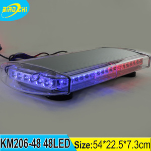 Biaochi usine 21 "48LED <span class=keywords><strong>feu</strong></span> de circulation avertissement Super lumineux aimant support utilisé rouge bleu Led stroboscope barre de lumière de secours - Product Image 3