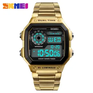 卸売skmei腕時計男性指示時計ストラップステンレス鋼高級腕時計クォーツ