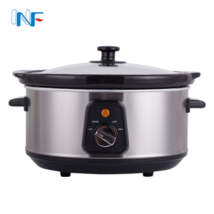 Doble Cookbook rival pequeño cazo instrucciones asado receta Euro Pro <span class=keywords><strong>Crock</strong></span> <span class=keywords><strong>pot</strong></span> cerámica 6.5qt ronda de acero inoxidable <span class=keywords><strong>olla</strong></span> - Product Image 1