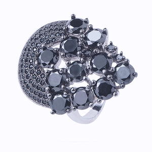 Anello da Donna in Argento 925 Turco Placcato <span class=keywords><strong>Oro</strong></span> Bianco di <span class=keywords><strong>Istanbul</strong></span>, Gioielleria all'Ingrosso - Product Image 1