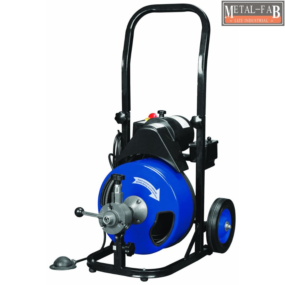 Электрический шнековый очиститель с резаком, 50 футов, 1/2 дюйма, барабан 330, автоматическая подача