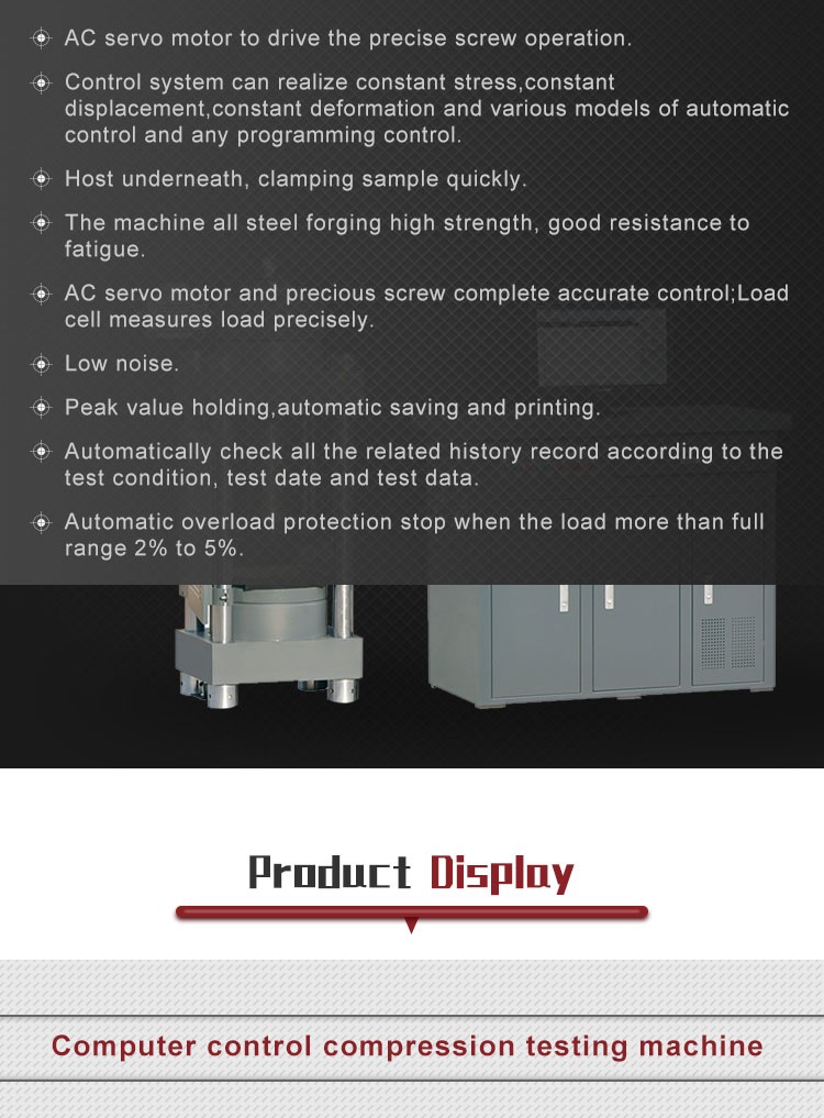 YAW-1000D 1000KN Đất Phòng Thí Nghiệm Thiết Bị Kiểm Tra/Bùng Nổ Nén Sức Mạnh Máy Tính Thử Nghiệm
