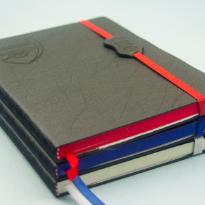 Venta al por mayor funcional logotipo personalizado elástico banda de cuero de la PU cuaderno de tapa dura con borde de color - Product Image 2