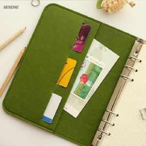 High End Popular 6 Holes Loose Leaf Binding <strong>Magnetic</strong> Lock Wool Felt Notebook Stationery Hand <strong>Book</strong> with Pocket - Product Image 3