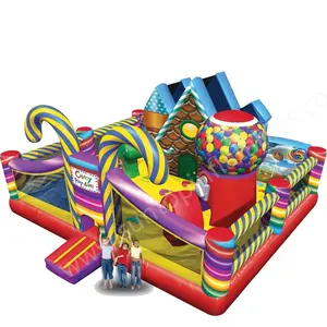 Parc d'attractions gonflable commercial durable en PVC coloré, Cité de loisirs gonflable, Jouet de parc d'attractions gonflable - Product Image 1