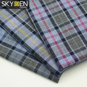 Nieuwe Producten 100% Katoen Geweven Flanel Check Stof Textiel Voor Shirt