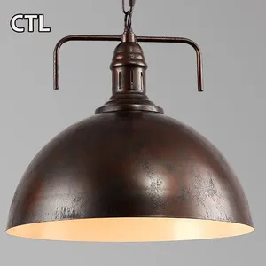 Kitchen rustic iron pendant light loft cheap shade hanging lamp restaurant decorative industrial vintage lamp