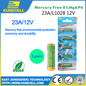 بطارية الجراج, بطارية Eunicell A23 12V 23AE 23A <span class=keywords><strong>LRV08</strong></span> MN21 LR23A 12V بطارية الجراج القلوية الباب
