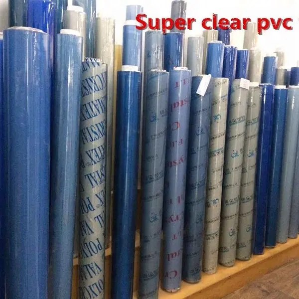 Film PVC Super cristal bleu ombré, de l'usine Xiongxing, nouveau