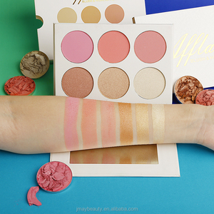 Palette cosmétique pour femmes, fard à paupières, maquillage, crème liquide, 6 couleurs, mélange 2 en 1, rose - Product Image 4