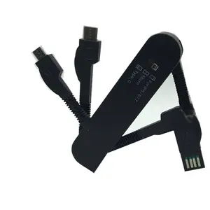 Швейцарский нож 3 в 1 type c/Micro usb/usb 8pin зарядный кабель 2019