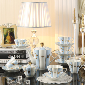 Commercio all'ingrosso 15pcs Europa royal bone china classico caffè e tè set con il contenitore di regalo - Product Image 1