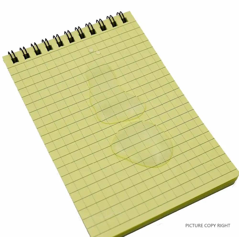 Impermeable portátil todo el tiempo ducha bolsillo táctico Bloc de notas con cubierta Steno Pad Memo libro