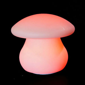 LED USB Rechargeable Nursery Dimmable Portable Mini Small Soft Silicone Rubber Decorative <strong>Mushroom</strong> <strong>Night</strong> <strong>Light</strong> for Baby - Product Image 1
