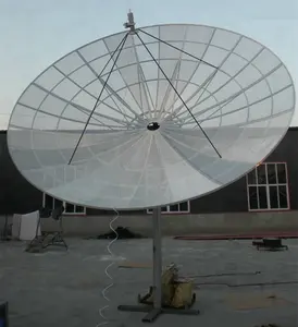 5 m सी बैंड जाल डिश एंटीना ध्रुव माउंट टीवी उपग्रह डिश एंटीना सहित धातु पाइप
