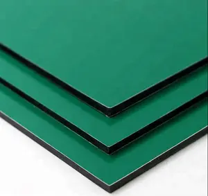 Матовая зеленая 3 мм алюминиевая композитная панель ACP лист PVDF с покрытием для строительства недвижимости