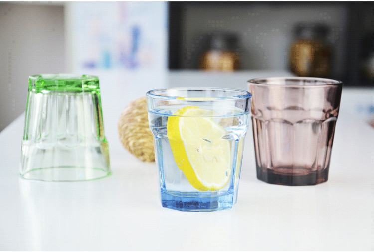 280ML colored water glass drinking cup