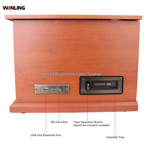 Nostalgic <strong>CD</strong> Recorder DAB Radio Wooden Turntable Phonograph with <strong>USB</strong> Cassette <strong>Player</strong> - Product Image 4