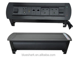 mutilmeida motorizada eléctrica rotación de escritorio con RJ45 Red, USB, HDMI, VGA, <span class=keywords><strong>3</strong></span>.5mm audio para escritorio de oficina - Product Image 2