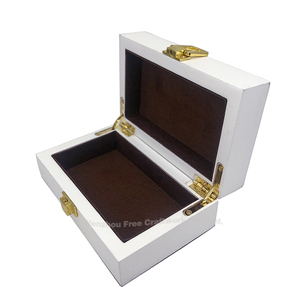 Tùy chỉnh màu Trắng gỗ mini hình chữ nhật lưu niệm hộp bằng gỗ huy chương hiển thị hộp kinh doanh chủ thẻ tên thẻ gỗ giải thưởng hộp nhỏ - Product Image 5