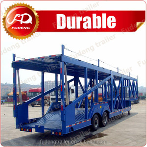 China <span class=keywords><strong>de</strong></span> alta intensiva <span class=keywords><strong>de</strong></span> acero doble eje del coche transporte semi remolque camión - Product Image 4