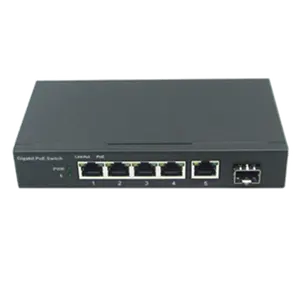 6 Poort 10/100/1000Mbps Unmanaged Industriële Poe Switch