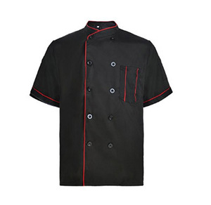 Manteau de <span class=keywords><strong>cuisine</strong></span> à manches courtes, uniforme de chef français de <span class=keywords><strong>cuisine</strong></span>, couleurs vente <span class=keywords><strong>en</strong></span> gros - Product Image 1