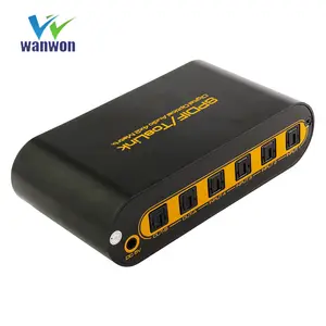 Suporte 5.1 dts pcm, controle IR Interruptor De Áudio SPDIF Toslink Matriz 4x2/digital Splitter SPDIF Toslink + Controle optisch 4x2